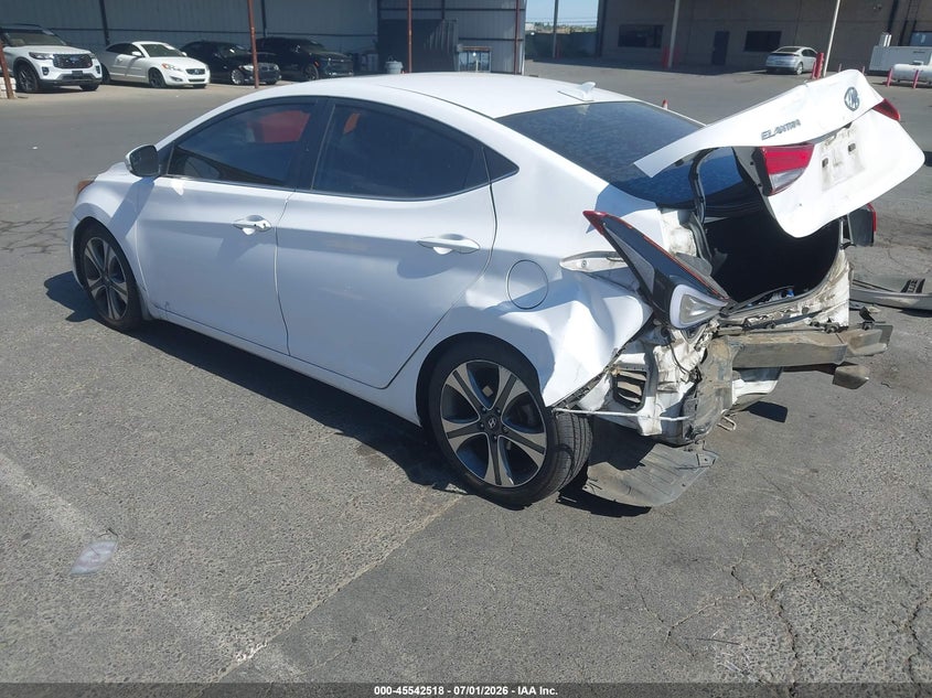 2015 Hyundai Elantra VIN KMHDH4AHXFU374778 IAAI salvage auction — REAR END, Salvage Title, sold $775 on 2026-07-29 (photo 3)