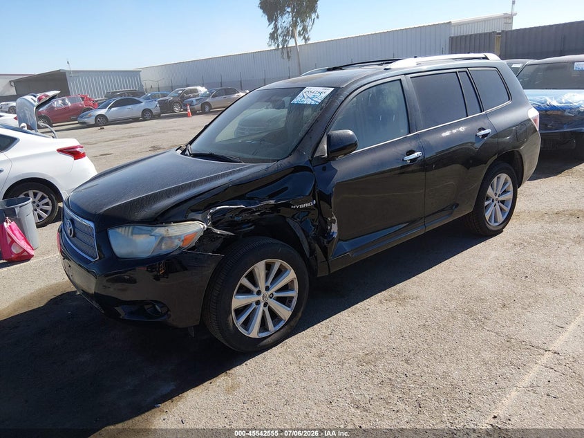 2008 Toyota Highlander hybrid VIN JTEEW44A482020715 IAAI salvage auction — LEFT FRONT, Salvage (California), sold $850 on 2026-07-29 (photo 2)