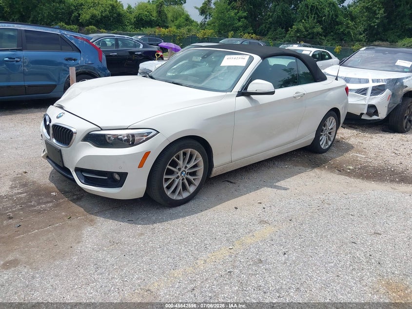 2016 BMW 2er VIN WBA1K9C59GV322902 IAAI salvage auction — FRONT END, Salvage - Greater Than 75% (Maryland), sold $1,500 on 2026-07-20 (photo 2)