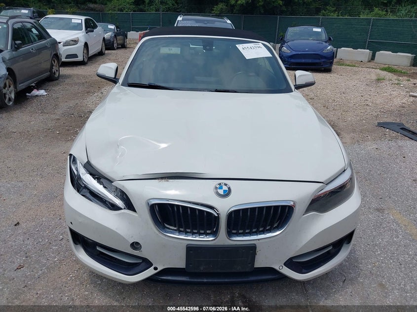 2016 BMW 2er VIN WBA1K9C59GV322902 IAAI salvage auction — FRONT END, Salvage - Greater Than 75% (Maryland), sold $1,500 on 2026-07-20 (photo 6)
