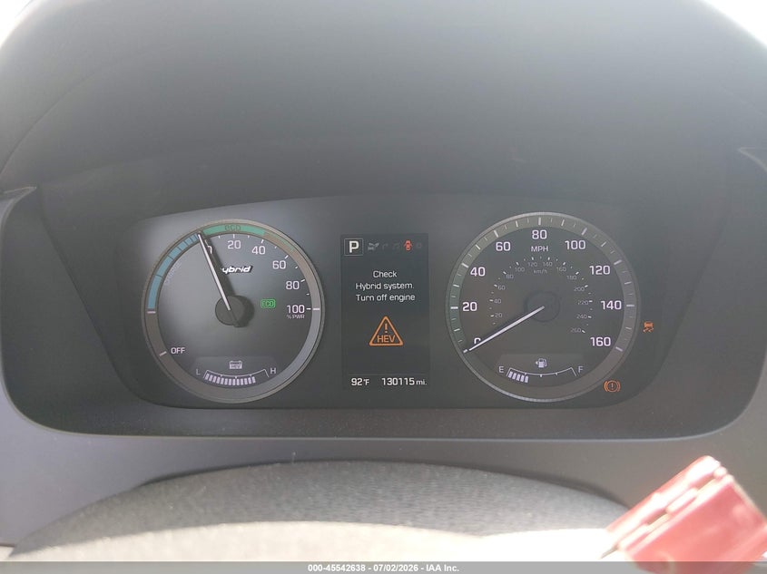 2016 Hyundai Sonata VIN KMHE34L12GA008240 IAAI salvage auction — NORMAL WEAR, Clear (Arkansas), sold $1,525 on 2026-07-30 (photo 7)