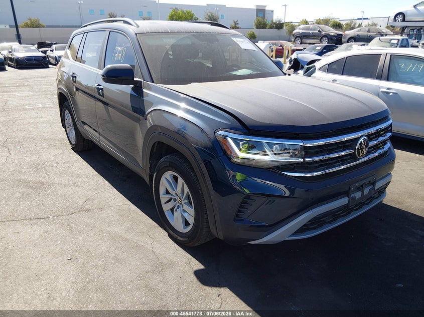 2021 Volkswagen Atlas VIN 1V2GP2CA9MC609441 IAAI salvage auction — LEFT REAR, Wait Title, sold $6,400 on 2026-08-14 (photo 1)