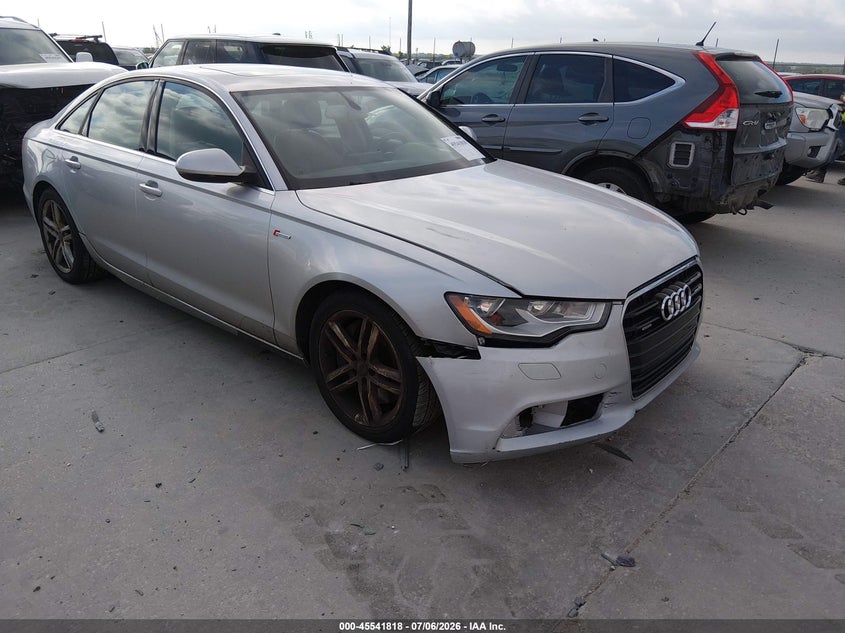 2012 Audi A6 VIN WAUBGAFC6CN006496 IAAI salvage auction — NORMAL WEAR, Original (Texas), sold $550 on 2026-07-21 (photo 1)