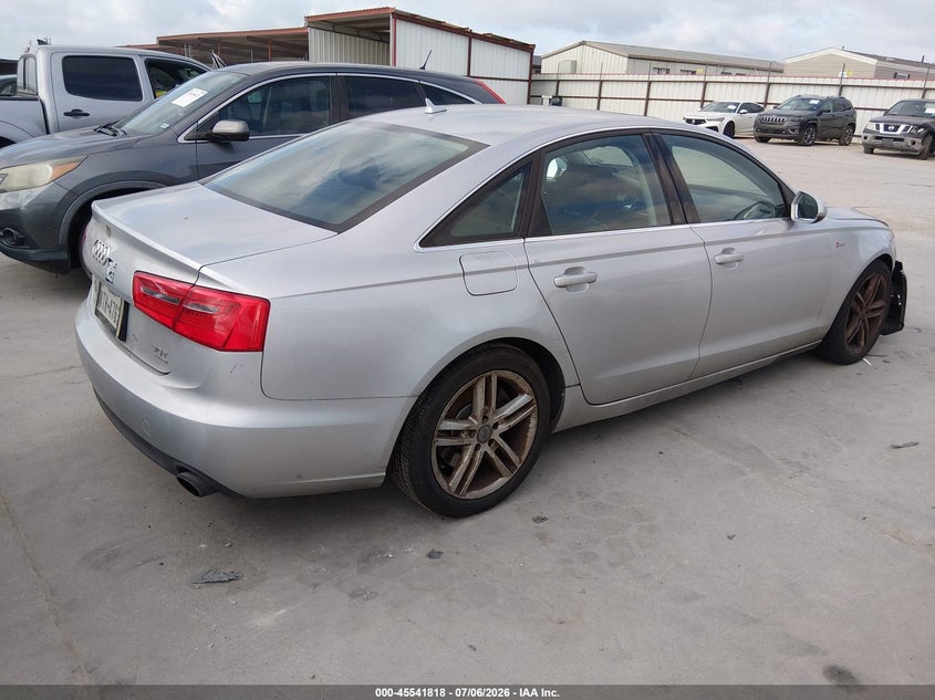 2012 Audi A6 VIN WAUBGAFC6CN006496 IAAI salvage auction — NORMAL WEAR, Original (Texas), sold $550 on 2026-07-21 (photo 4)
