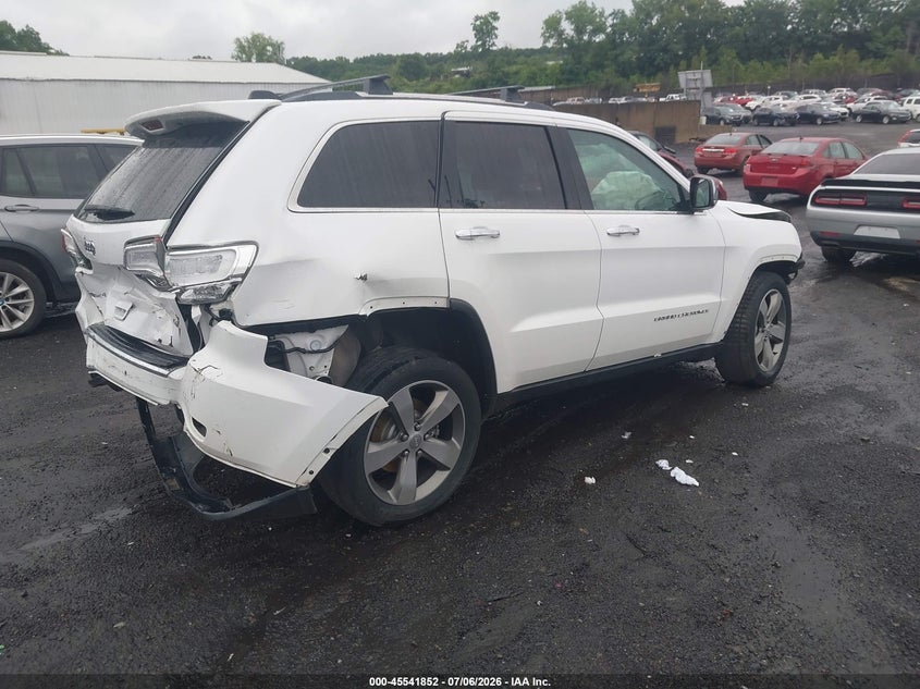 2016 Jeep Grand cherokee VIN 1C4RJFBG9GC496782 IAAI salvage auction — FRONT & REAR, Salvage (Pennsylvania), sold $1,150 on 2026-07-11 (photo 4)