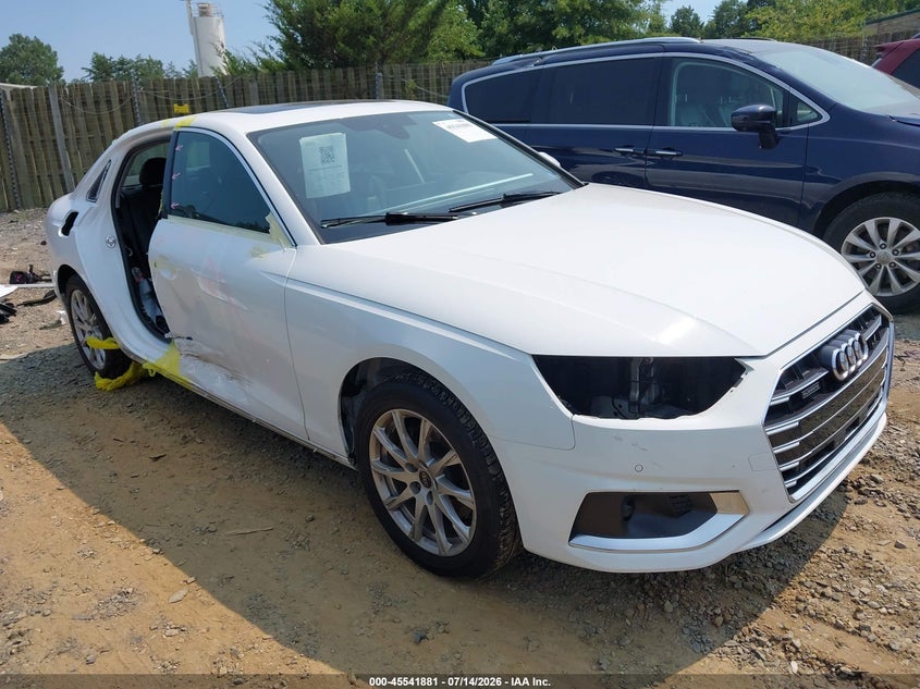 2023 Audi A4 VIN WAUABAF40PA011600 IAAI salvage auction — RIGHT SIDE, Salvage (Virginia), sold $8,600 on 2026-07-27 (photo 1)
