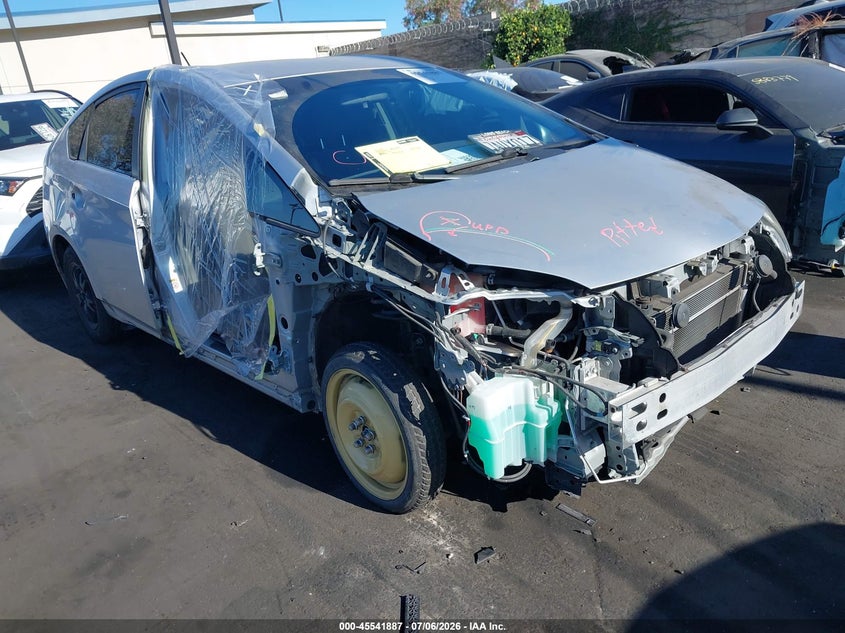 2013 Toyota Prius VIN JTDKN3DU2D5608412 IAAI salvage auction — LEFT & RIGHT, Salvage Certificate (California), sold $2,100 on 2026-07-24 (photo 1)
