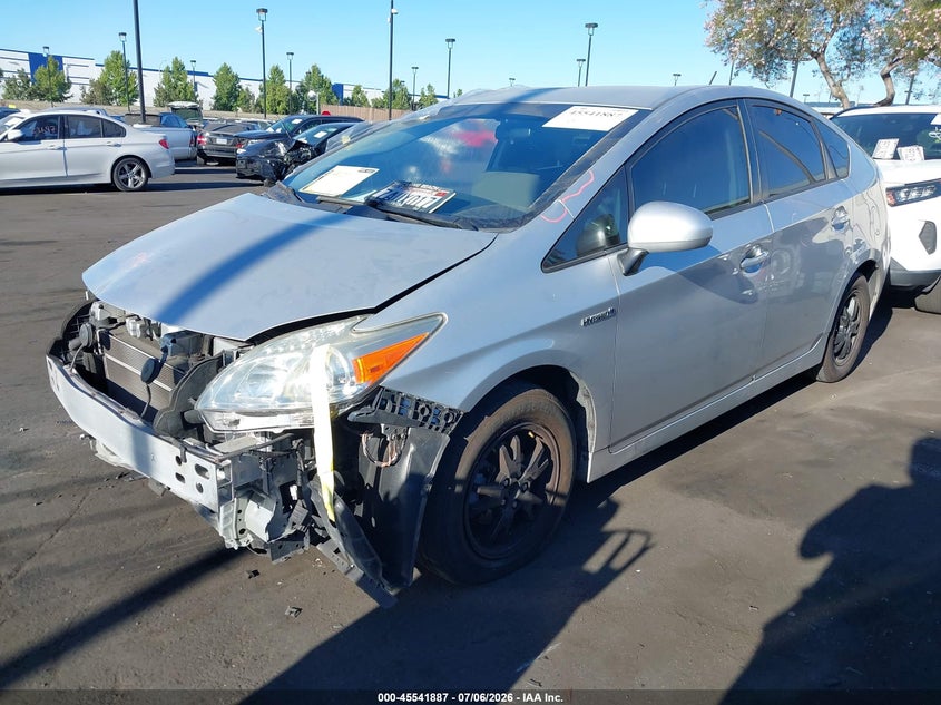 2013 Toyota Prius VIN JTDKN3DU2D5608412 IAAI salvage auction — LEFT & RIGHT, Salvage Certificate (California), sold $2,100 on 2026-07-24 (photo 2)
