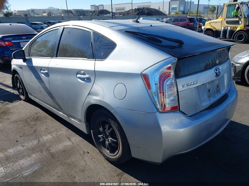 2013 Toyota Prius VIN JTDKN3DU2D5608412 IAAI salvage auction — LEFT & RIGHT, Salvage Certificate (California), sold $2,100 on 2026-07-24 (photo 3)