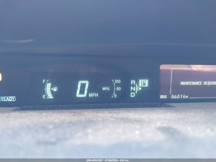 2013 Toyota Prius VIN JTDKN3DU2D5608412 IAAI salvage auction — LEFT & RIGHT, Salvage Certificate (California), sold $2,100 on 2026-07-24 (photo 7)