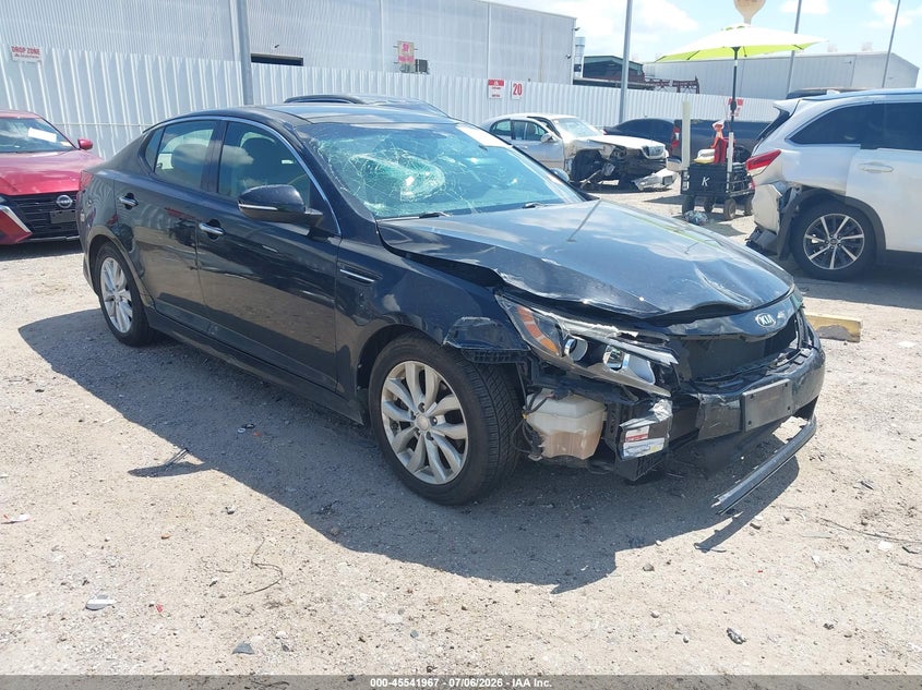 2014 Kia Optima VIN 5XXGN4A72EG318999 IAAI salvage auction — FRONT END, Salvage (Texas), sold $700 on 2026-08-02 (photo 1)