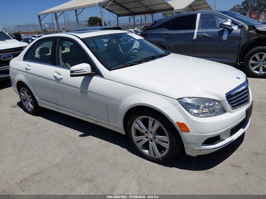 2011 Mercedes-benz C class VIN WDDGF5EB3BR146854 IAAI salvage auction — LEFT FRONT, Salvage (California), sold $1,150 on 2026-08-08 (photo 1)