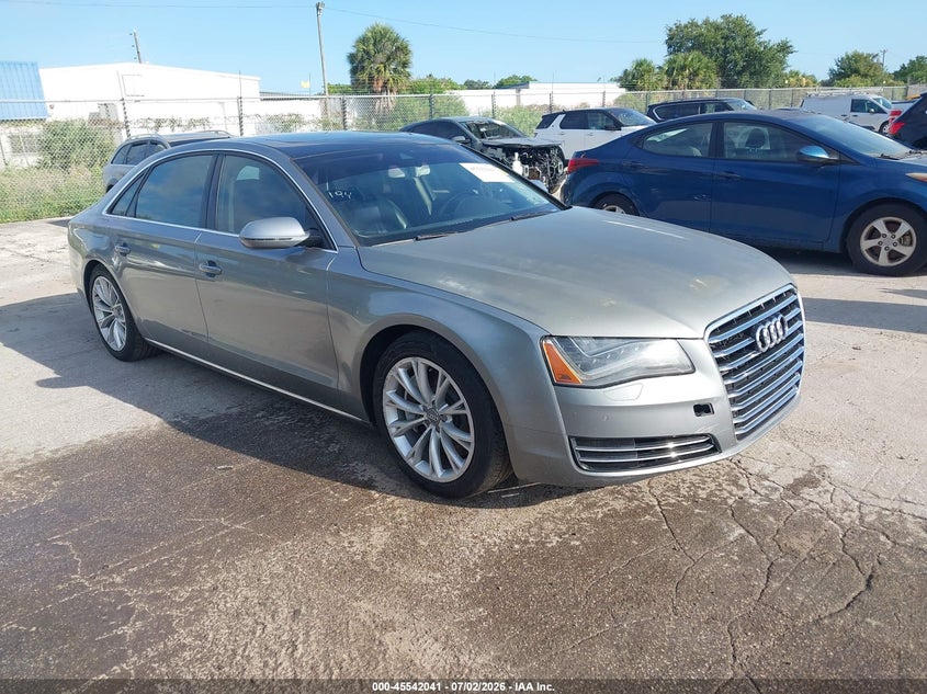 2011 Audi A8 VIN WAURVAFD7BN005840 IAAI salvage auction — MECHANICAL, Clear (Florida), sold $225 on 2026-07-29 (photo 1)
