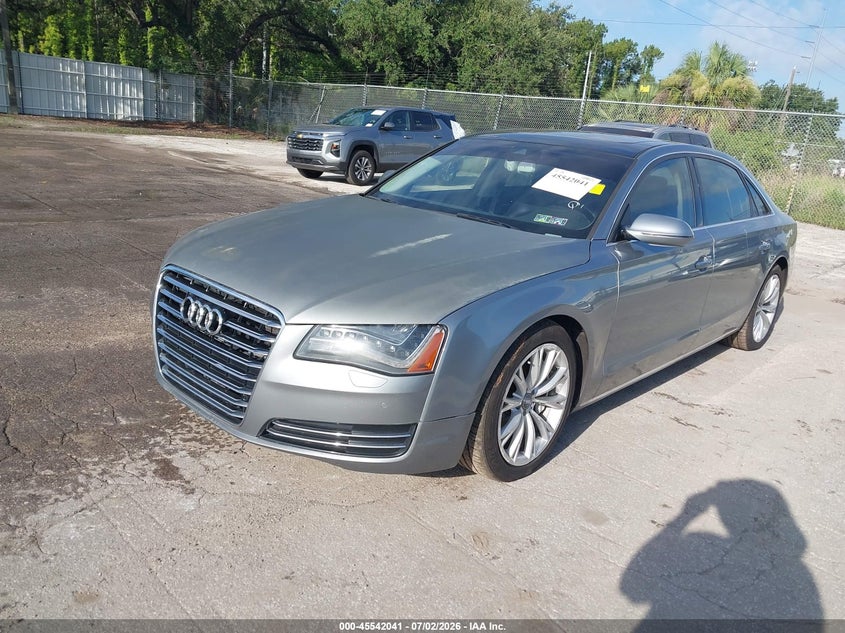 2011 Audi A8 VIN WAURVAFD7BN005840 IAAI salvage auction — MECHANICAL, Clear (Florida), sold $225 on 2026-07-29 (photo 2)