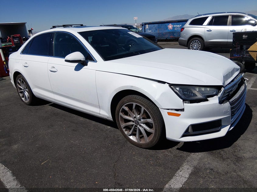 2019 Audi A4 VIN WAUGMAF40KN006967 IAAI salvage auction — FRONT END, Wait Title, sold $4,000 on 2026-09-18 (photo 1)