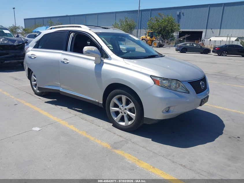 2012 Lexus Rx VIN JTJBK1BA4C2449847 IAAI salvage auction — REAR END, Salvage Title, sold $4,300 on 2026-07-19 (photo 1)