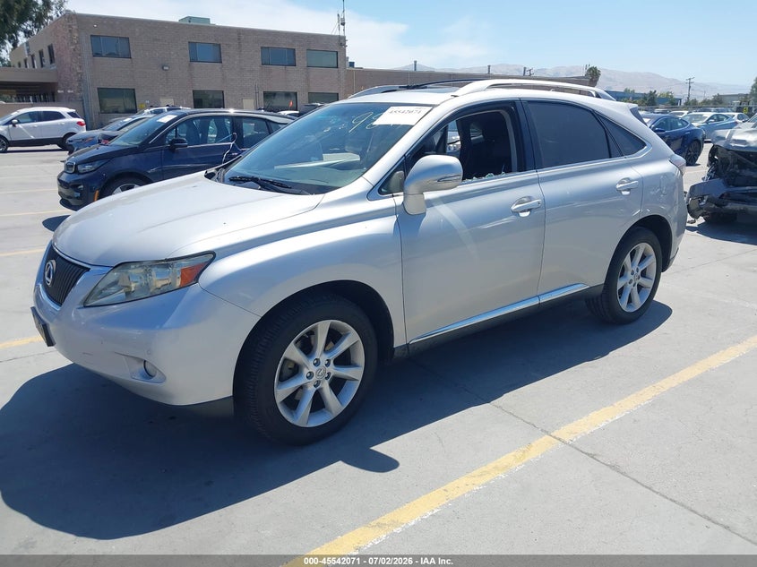 2012 Lexus Rx VIN JTJBK1BA4C2449847 IAAI salvage auction — REAR END, Salvage Title, sold $4,300 on 2026-07-19 (photo 2)
