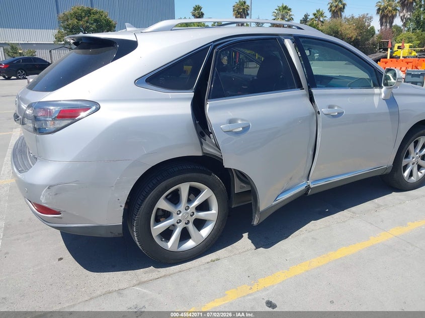 2012 Lexus Rx VIN JTJBK1BA4C2449847 IAAI salvage auction — REAR END, Salvage Title, sold $4,300 on 2026-07-19 (photo 6)