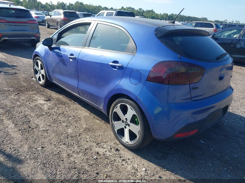 2012 Kia Rio VIN KNADN5A36C6030398 IAAI salvage auction — UNKNOWN, Clear (Florida), sold $300 on 2026-07-21 (photo 3)