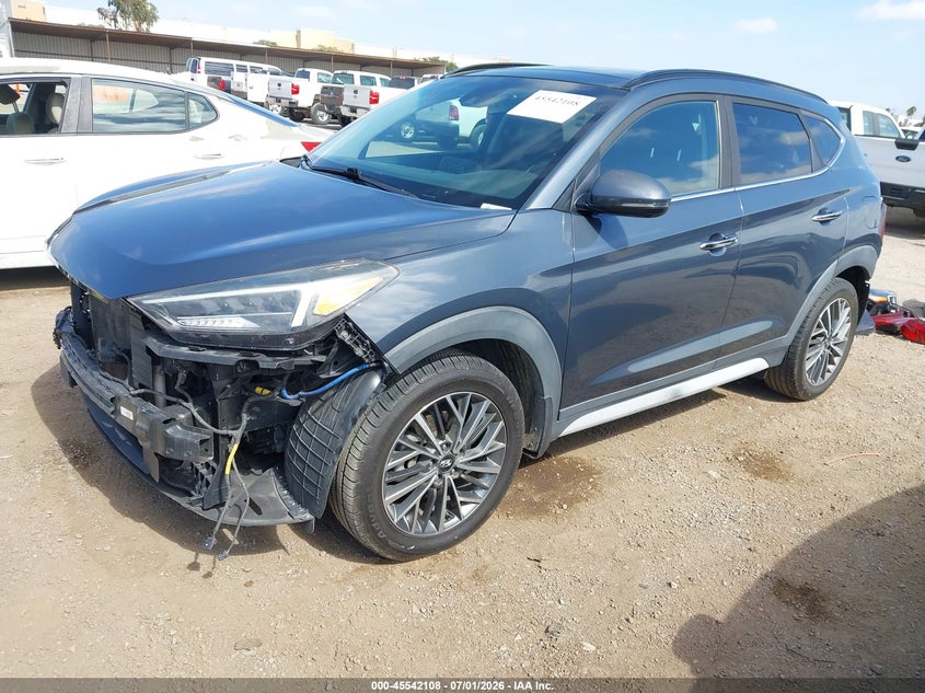 2019 Hyundai Tucson VIN KM8J33AL5KU988759 IAAI salvage auction — REAR END, Salvage (California), sold $3,600 on 2026-07-20 (photo 2)