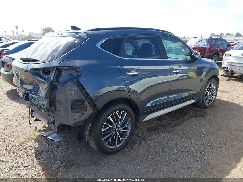 2019 Hyundai Tucson VIN KM8J33AL5KU988759 IAAI salvage auction — REAR END, Salvage (California), sold $3,600 on 2026-07-20 (photo 4)