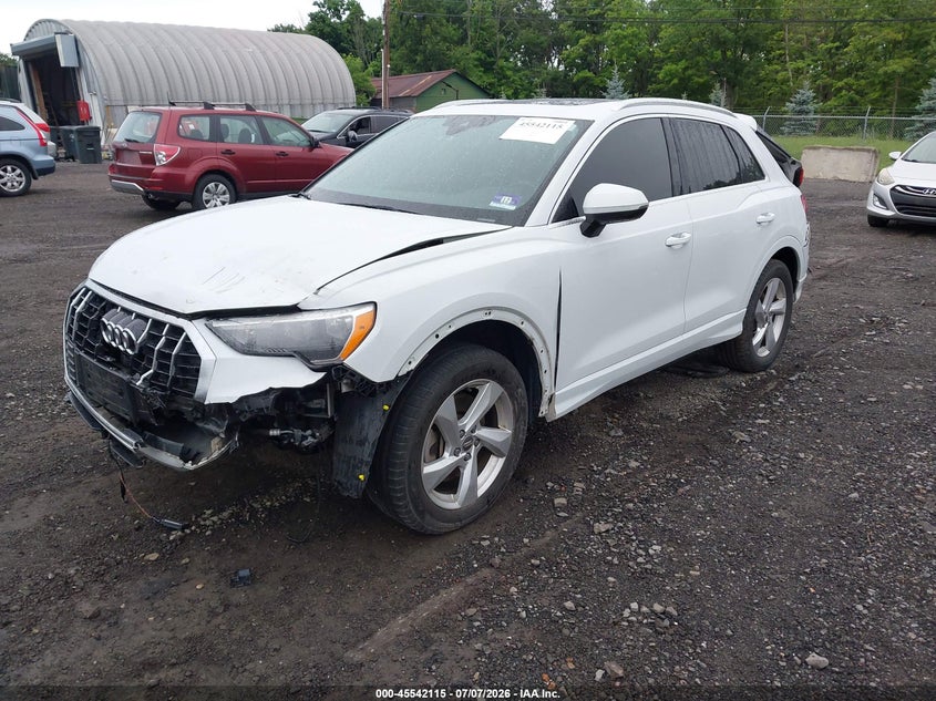 2020 Audi Q3 VIN WA1AECF38L1003407 IAAI salvage auction — FRONT & REAR, Salvage (New Jersey), sold $4,350 on 2026-08-01 (photo 2)