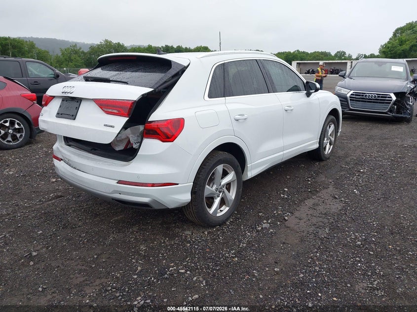 2020 Audi Q3 VIN WA1AECF38L1003407 IAAI salvage auction — FRONT & REAR, Salvage (New Jersey), sold $4,350 on 2026-08-01 (photo 4)