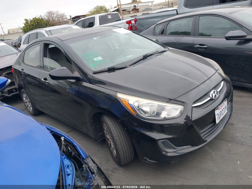 2016 Hyundai Accent VIN KMHCT4AE3GU102123 IAAI salvage auction — THEFT, Salvage Title, sold $450 on 2026-07-15 (photo 1)