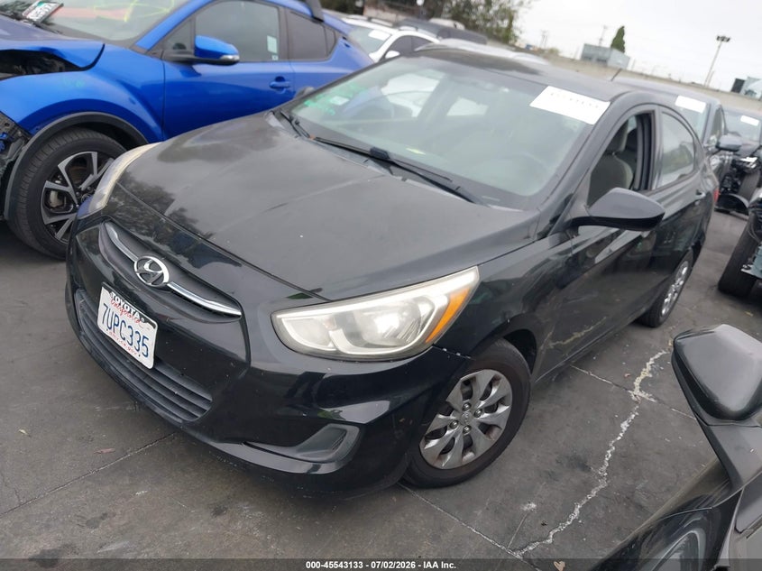 2016 Hyundai Accent VIN KMHCT4AE3GU102123 IAAI salvage auction — THEFT, Salvage Title, sold $450 on 2026-07-15 (photo 2)