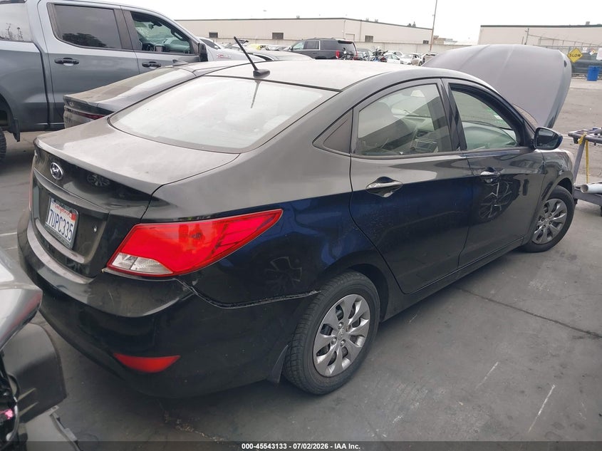2016 Hyundai Accent VIN KMHCT4AE3GU102123 IAAI salvage auction — THEFT, Salvage Title, sold $450 on 2026-07-15 (photo 4)