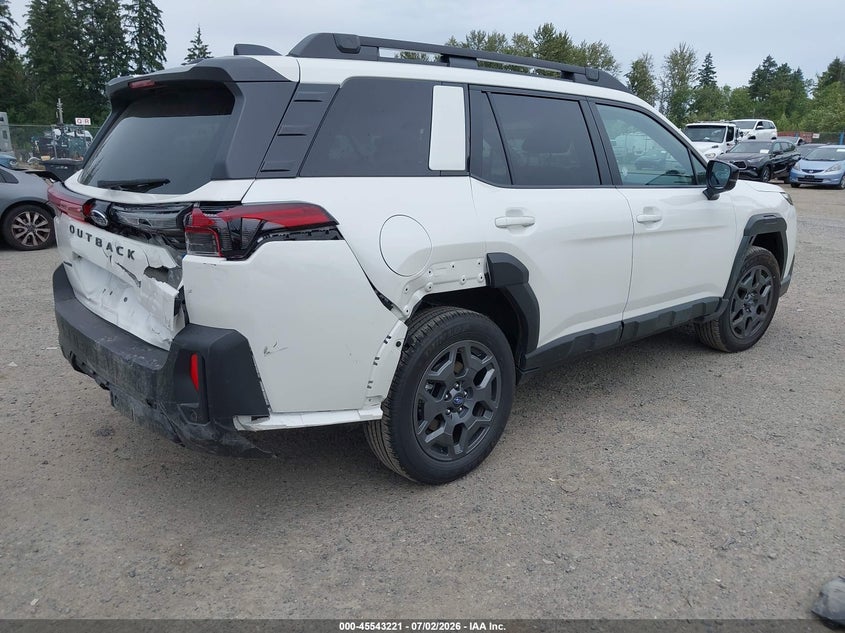 2026 Subaru Outback VIN JF2BUPADXTY537716 IAAI salvage auction — REAR END, Clear (Washington), sold $20,600 on 2026-07-15 (photo 4)
