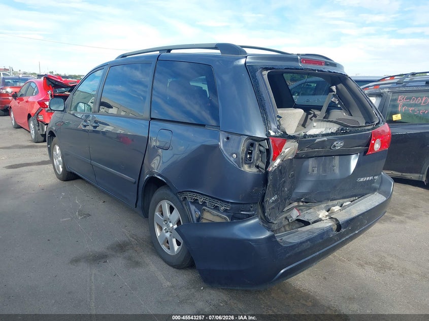 2006 Toyota Sienna VIN 5TDZA23C46S398163 IAAI salvage auction — REAR END, Salvage (Utah), sold $850 on 2026-07-23 (photo 3)