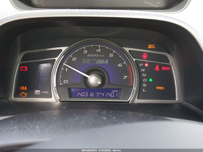 2010 Honda Civic hybrid VIN JHMFA3F20AS002370 IAAI salvage auction — NORMAL WEAR, Clear (Washington), sold $1,050 on 2026-07-09 (photo 7)