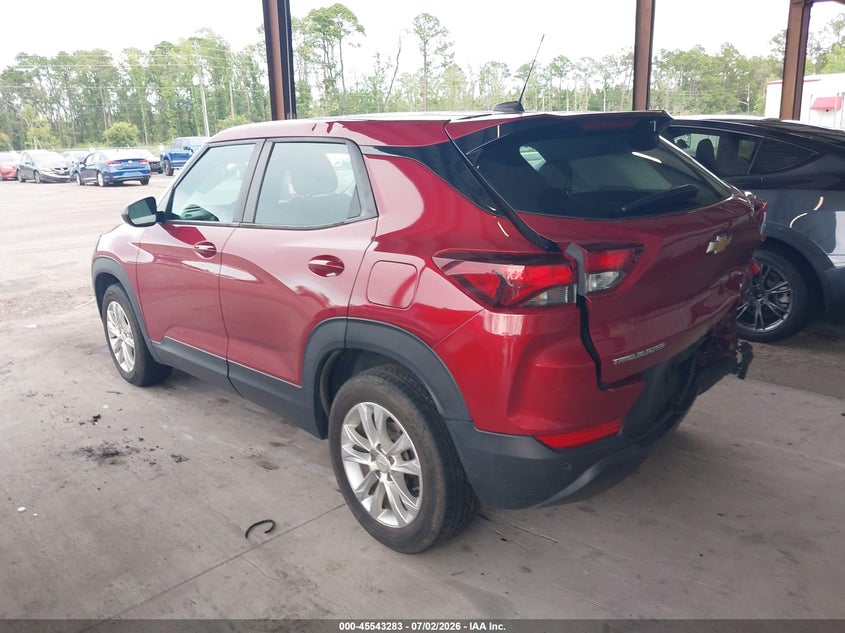 2021 Chevrolet Trailblazer VIN KL79MMS25MB142952 IAAI salvage auction — REAR END, Rebuildable (Florida), sold $2,450 on 2026-07-28 (photo 3)