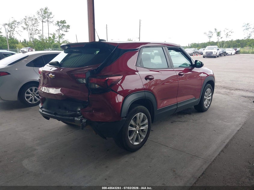 2021 Chevrolet Trailblazer VIN KL79MMS25MB142952 IAAI salvage auction — REAR END, Rebuildable (Florida), sold $2,450 on 2026-07-28 (photo 4)