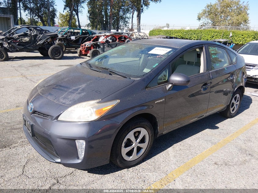 2012 Toyota Prius VIN JTDKN3DU0C1603988 IAAI salvage auction — REAR END, Salvage (California), sold $1,650 on 2026-07-21 (photo 2)