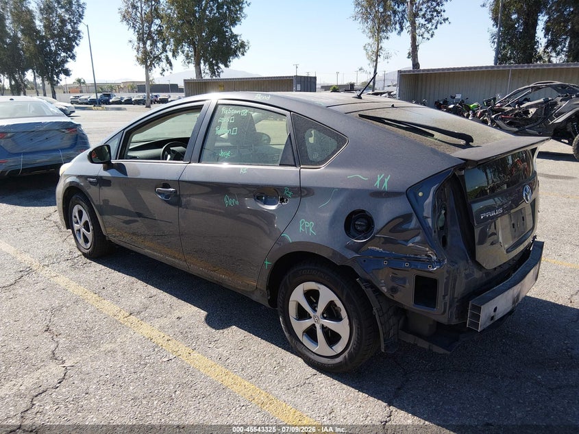 2012 Toyota Prius VIN JTDKN3DU0C1603988 IAAI salvage auction — REAR END, Salvage (California), sold $1,650 on 2026-07-21 (photo 3)