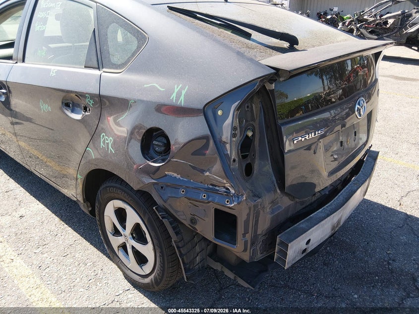 2012 Toyota Prius VIN JTDKN3DU0C1603988 IAAI salvage auction — REAR END, Salvage (California), sold $1,650 on 2026-07-21 (photo 6)
