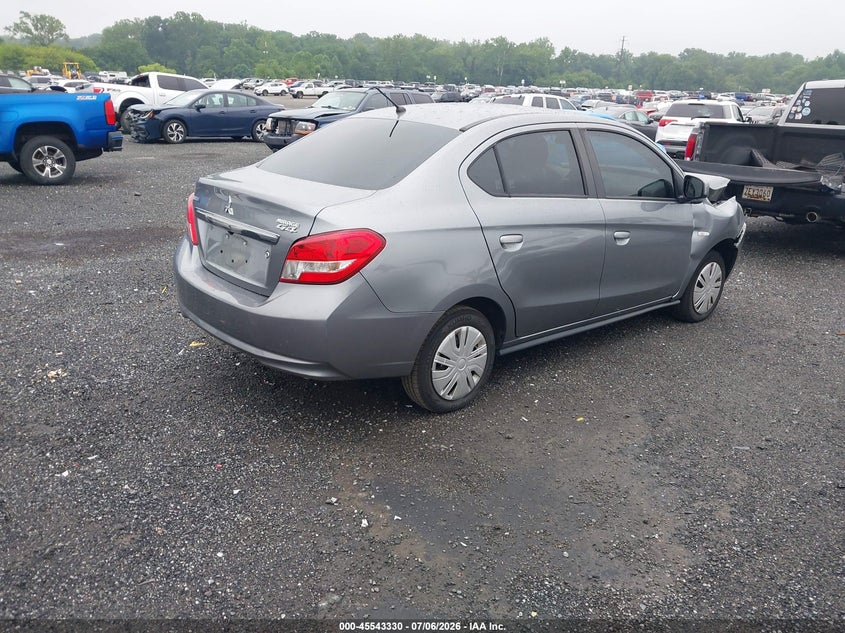 2019 Mitsubishi Mirage VIN ML32F3FJ7KHF00465 IAAI salvage auction — FRONT END, Salvage - Greater Than 75% (Maryland), sold $1,075 on 2026-07-30 (photo 4)