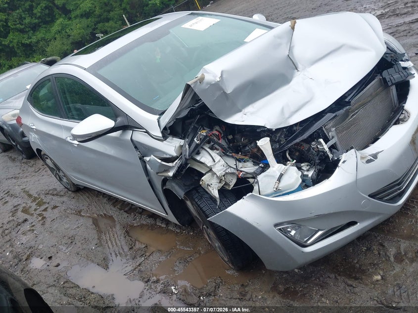 2015 Hyundai Elantra VIN KMHDH4AE8FU437785 IAAI salvage auction — FRONT END, Clear (Massachusetts), sold $575 on 2026-07-11 (photo 1)
