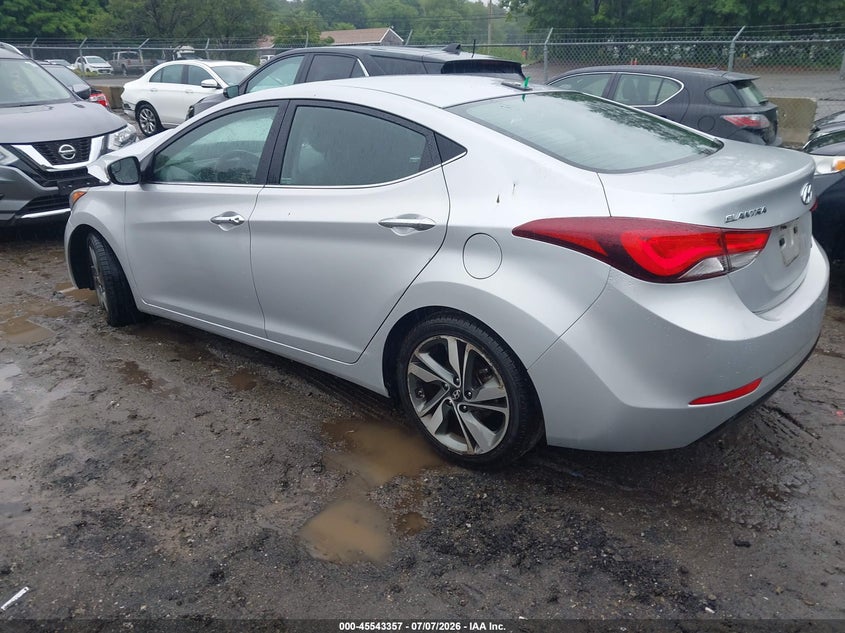 2015 Hyundai Elantra VIN KMHDH4AE8FU437785 IAAI salvage auction — FRONT END, Clear (Massachusetts), sold $575 on 2026-07-11 (photo 3)