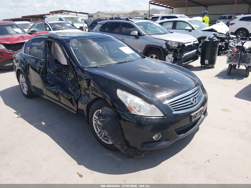 2012 Infiniti G VIN JN1CV6AP8CM622374 IAAI salvage auction — RIGHT SIDE, Salvage Title, sold $500 on 2026-07-28 (photo 1)