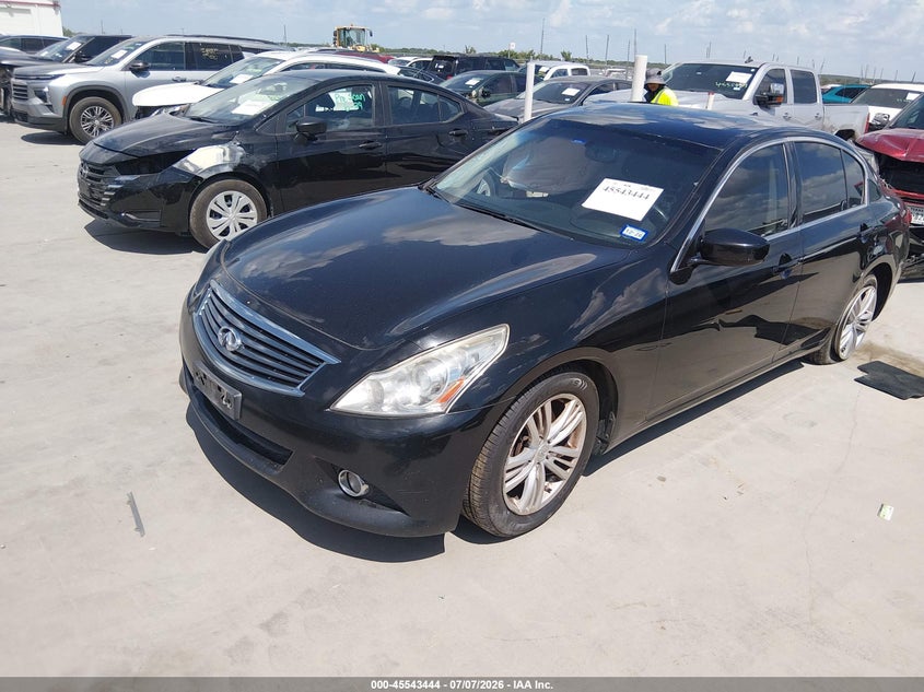 2012 Infiniti G VIN JN1CV6AP8CM622374 IAAI salvage auction — RIGHT SIDE, Salvage Title, sold $500 on 2026-07-28 (photo 2)