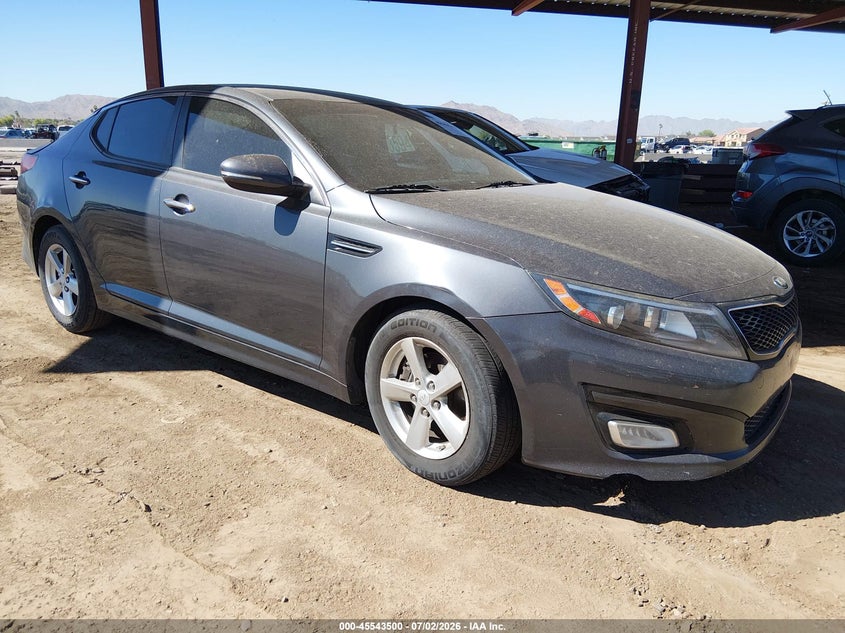 2015 Kia Optima VIN KNAGM4A75F5621622 IAAI salvage auction — NORMAL WEAR, Clear-Dealer Only (Arizona), sold $400 on 2026-07-28 (photo 1)