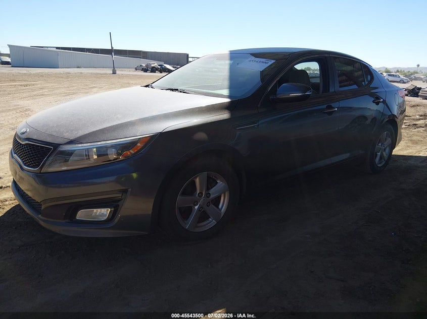 2015 Kia Optima VIN KNAGM4A75F5621622 IAAI salvage auction — NORMAL WEAR, Clear-Dealer Only (Arizona), sold $400 on 2026-07-28 (photo 2)