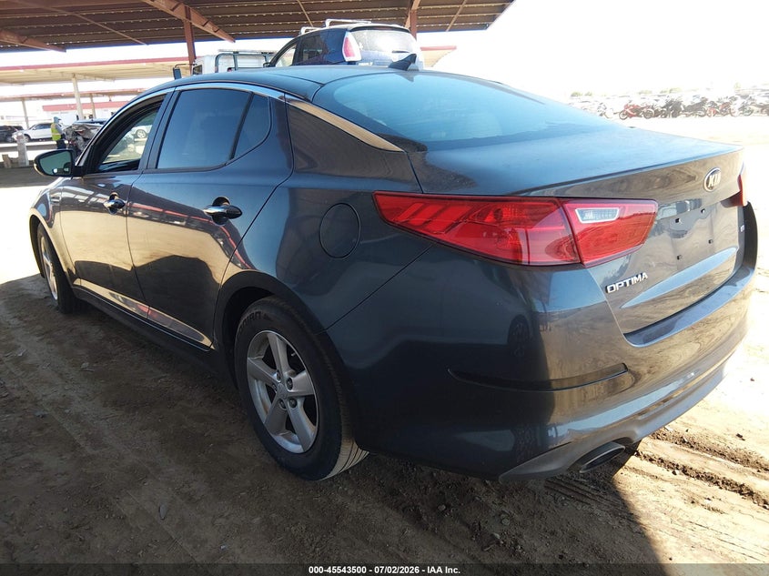 2015 Kia Optima VIN KNAGM4A75F5621622 IAAI salvage auction — NORMAL WEAR, Clear-Dealer Only (Arizona), sold $400 on 2026-07-28 (photo 3)