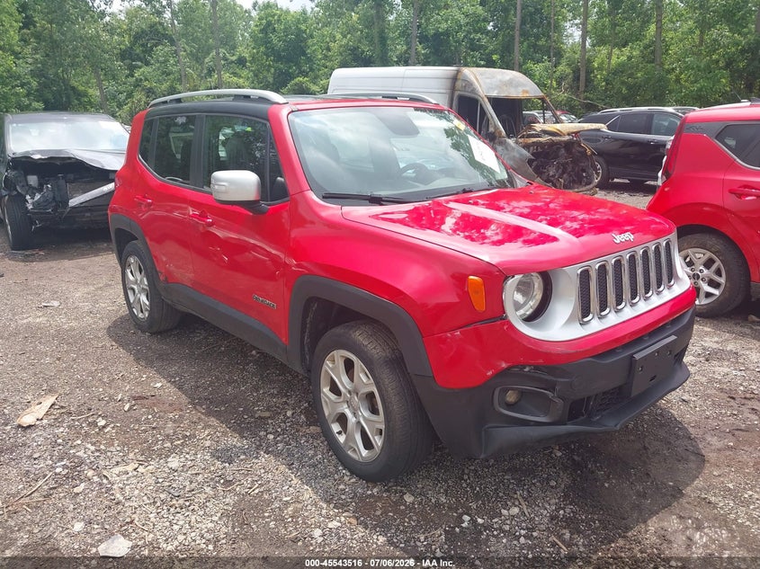 2016 Jeep Renegade VIN ZACCJBDT7GPD78816 IAAI salvage auction — RIGHT FRONT, Salvage Title, sold $2,750 on 2026-08-06 (photo 1)
