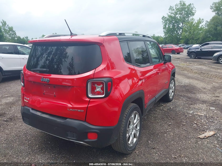 2016 Jeep Renegade VIN ZACCJBDT7GPD78816 IAAI salvage auction — RIGHT FRONT, Salvage Title, sold $2,750 on 2026-08-06 (photo 4)