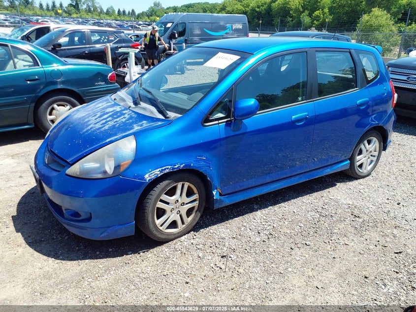 2007 Honda Fit VIN JHMGD38657S053464 IAAI salvage auction — NORMAL WEAR, Clear (Illinois), sold $475 on 2026-07-20 (photo 2)