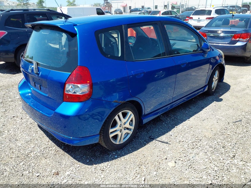 2007 Honda Fit VIN JHMGD38657S053464 IAAI salvage auction — NORMAL WEAR, Clear (Illinois), sold $475 on 2026-07-20 (photo 4)